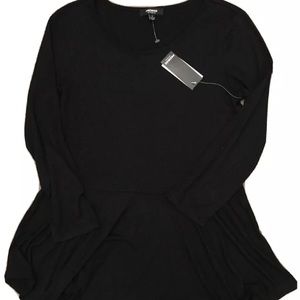 Nordstrom Premise Studio Black Shark Bite Hem S